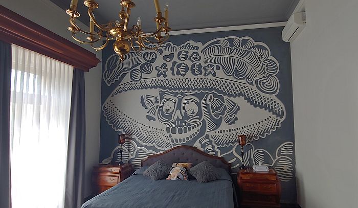 hotel room in the birthplace of Jose Guadalupe Posada