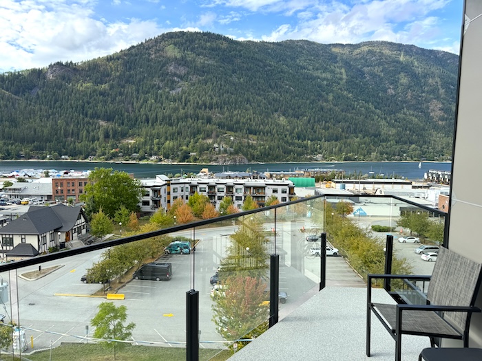 Terrace views, Stirling Suites Hotel, Nelson, BC Canada