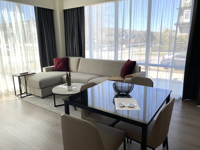 Living room, Steveston Waterfront Hotel, Richmond, British Columbia, Canada